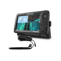   Hook REVEAL 9 Tripleshot GPS/halradar plotter 200, 455/800 kHz-es, lefelé és oldalra pásztázó jeladóval