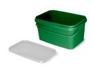 Delphin CLASSA szögletes vödör fedéllel zöld 5L   