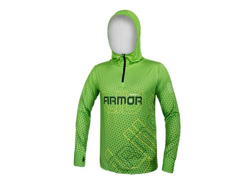 Delphin UV ARMOR 50+ Kapucnis hosszúujjú póló Neon XL  