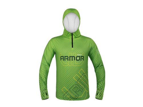 Delphin UV ARMOR 50+ Kapucnis hosszúujjú póló Neon XXXL  