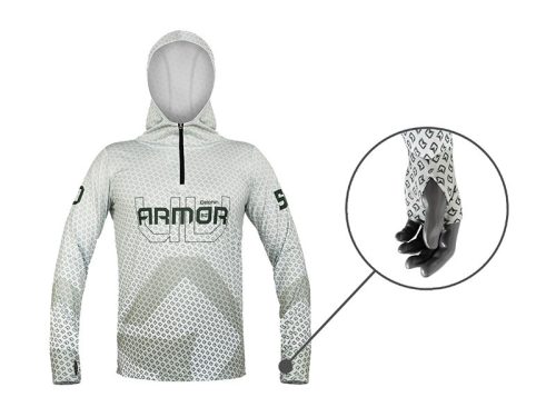 Delphin UV ARMOR 50+ Kapucnis hosszúujjú póló | Olive (M)