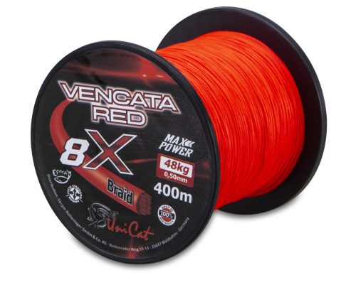 UNI CAT 8 X Vencata Red 200m 0,37mm fonott zsinór   