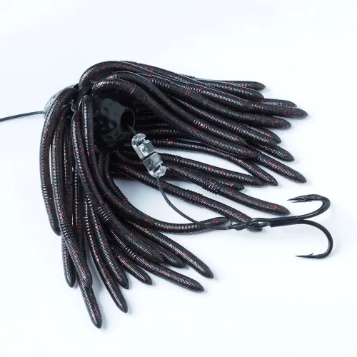 MADCAT WORMS Teaser BLACK 200g Treble 2/0