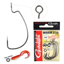 Gamakatsu WORM 330 Offset Botom Jig horog 1/0 - 6db   