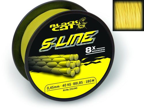 Black Cat S-Line 180m 50kg-110lbs 0,45mm sárga