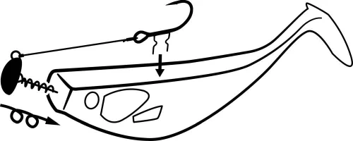 Black Cat Shad Claw Rig 1db 6/0 50 g  