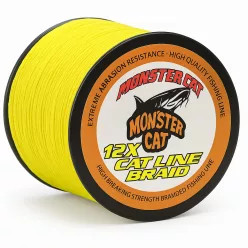 MONSTER CAT X12 SZÁLAS FONOTT ZSINÓR 0,55MM- 300M SÁRGA 