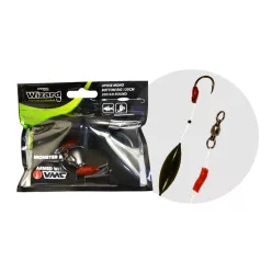   WIZARD MONSTER RIVER UPOSE PRO DOUBLE MONOBRAID RIG 20G 7/0+9/0 ROUND