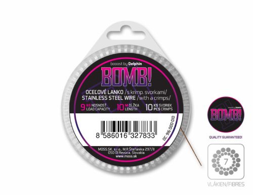 Acélhuzal BOMB! krimpelő csővel / 7 száll | 10m/18kg