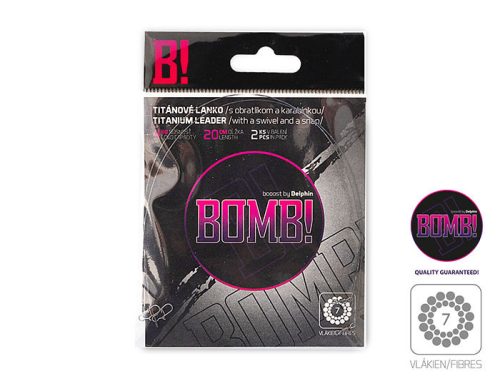 Titán előke huzal BOMB! forgóval és kapoccsal | 2ks/35cm/12kg