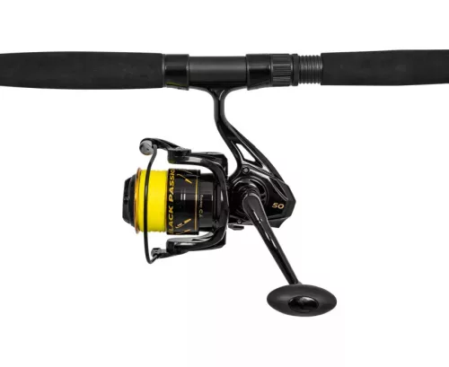 Black Cat Hard Core Combo Vertical Rod 1,80m 240gr 1 részes Harcsázó Bot Black Passion FD 50 Orsóval és Zsinórral
