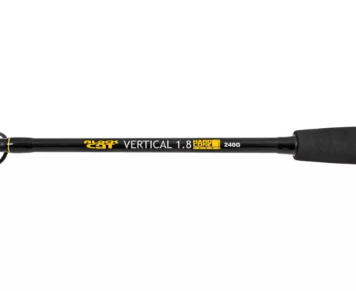Black Cat Hard Core Combo Vertical Rod 1,80m 240gr 1 részes Harcsázó Bot Black Passion FD 50 Orsóval és Zsinórral