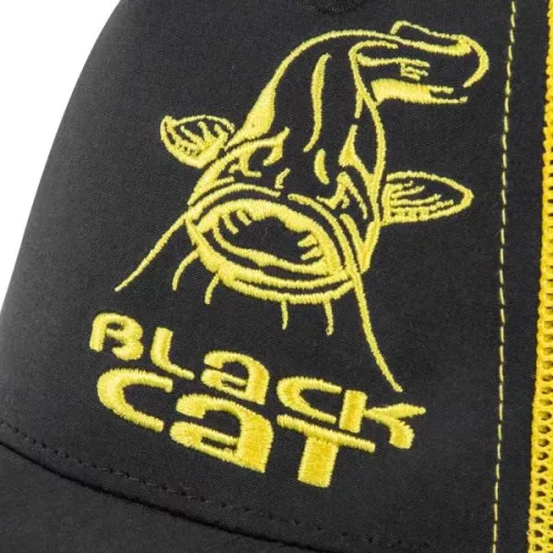 Black Cat Trucker Cap Fekete-Sárga Baseball Sapka
