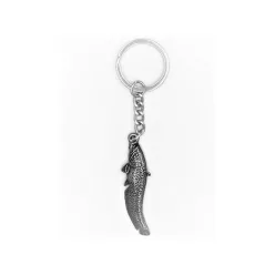 Harcsás kulcstartó fém   