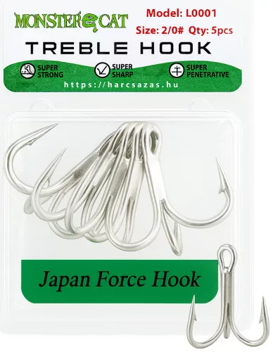 Monster Cat Japan Force Treble Hook 5db/cs 10