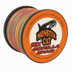  MONSTER CAT 16 SZÁLAS FONOTT ZSINÓR 1000M 0,55MM MULTICOLOR   