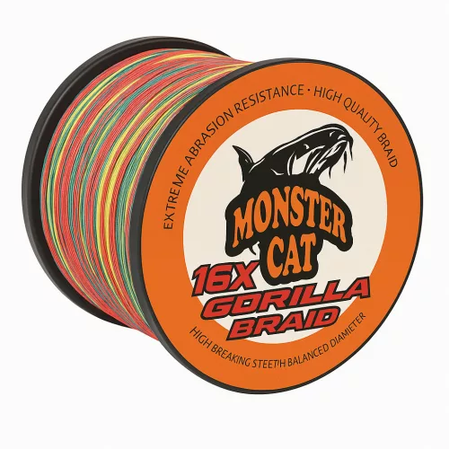 MONSTER CAT 16 SZÁLAS FONOTT ZSINÓR 1000M 0,55MM MULTICOLOR   