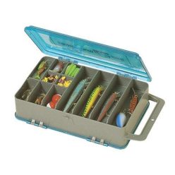 Plano 321508 DBL SIDE ORGR MTLGRY/BLU LID DURA