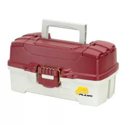 Plano 620106 1 TRAY BOX RED MTL/OFF WHITE