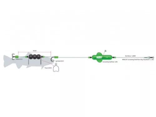 MAD CAT ADJUSTA PROFI RIWER RIG "DEAT BAIT" S  