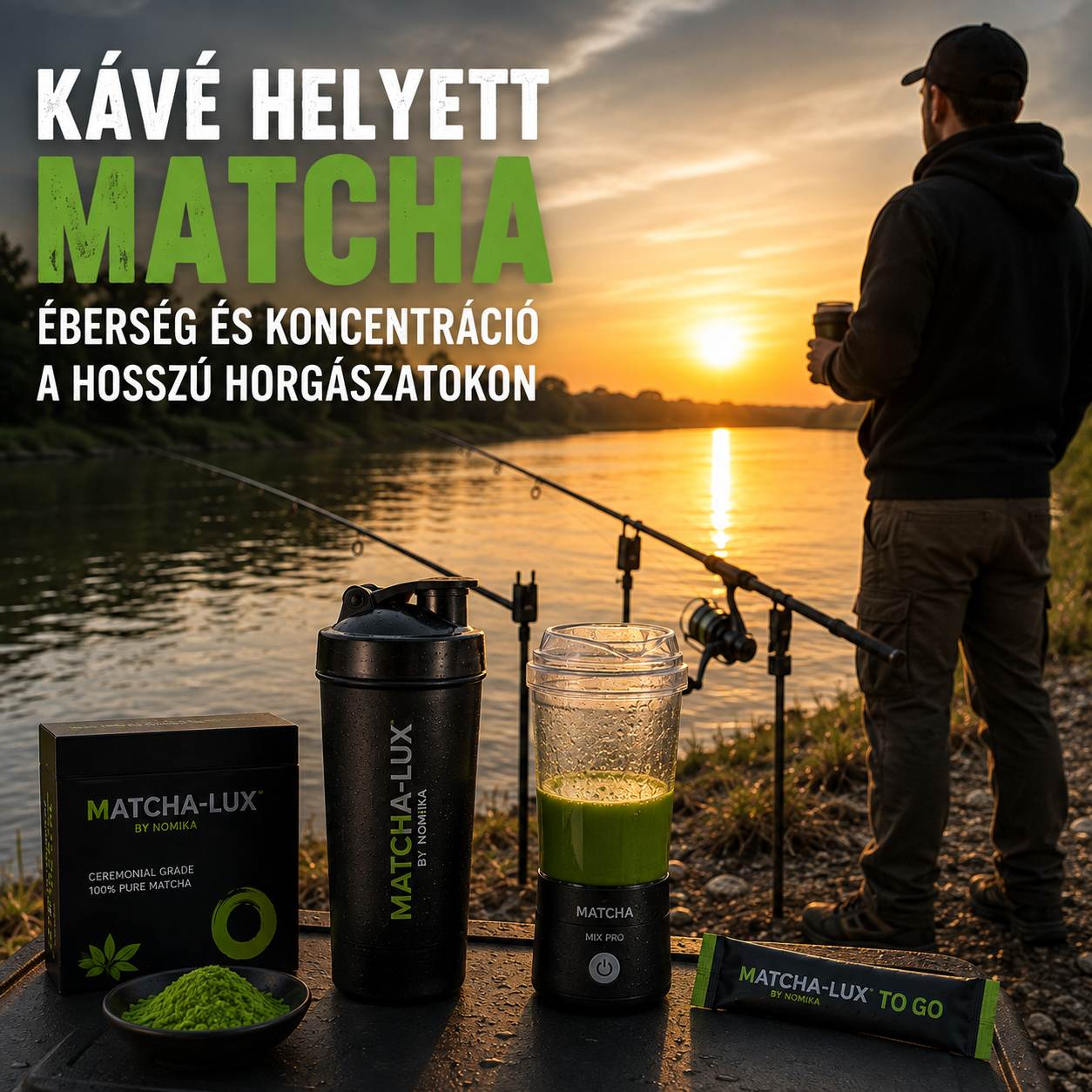 Kávé helyett matcha a vízparton? – Éberség és koncentráció a harcsahorgászatban